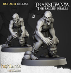 Ghoul Set - Highland Miniatures | DnD | Undead | Zombie | 32mm | Pathfinder | Graveyard | TTRPG | Wargaming | Frostgrave | Transylvania-5