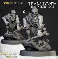 Ghoul Set - Highland Miniatures | DnD | Undead | Zombie | 32mm | Pathfinder | Graveyard | TTRPG | Wargaming | Frostgrave | Transylvania-4