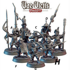 Armed Goblin Guards - Vae Victis | DnD | Goblin | monster| melee | Archer | 32mm | Pathfinder | TTRPG | Wargaming | Frostgrave-1