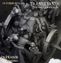 Corpse Cart - Highland Miniature | DnD | Undead | melee | 32mm | Pathfinder | Graveyard | TTRPG | Wargaming | Frostgrave-6