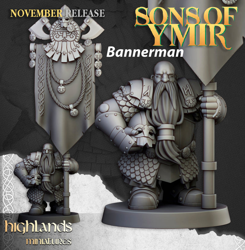 Dwarven Huscarl Set - Highland Miniature | DnD | Dwarf | melee unit | fighter | 32mm | Pathfinder | TTRPG | Wargaming | Fantasy | Frostgrave-9