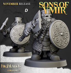Dwarven Huscarl Set - Highland Miniature | DnD | Dwarf | melee unit | fighter | 32mm | Pathfinder | TTRPG | Wargaming | Fantasy | Frostgrave-5