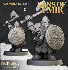 Dwarven Huscarl Set - Highland Miniature | DnD | Dwarf | melee unit | fighter | 32mm | Pathfinder | TTRPG | Wargaming | Fantasy | Frostgrave-4