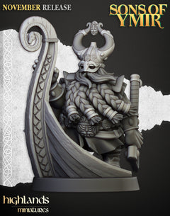 Dwarven Sea Lord - Highland Miniature | DnD | Dwarf | melee unit | fighter | 32mm | Pathfinder | TTRPG | Wargaming | Fantasy-2