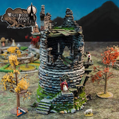 Ruined Rookery Tower - Whitewood Abbey Set | Diorama | DnD | Wargaming | Building | Village | Town - High Quality 3D Printed, 15mm 28mm 32mm-1
