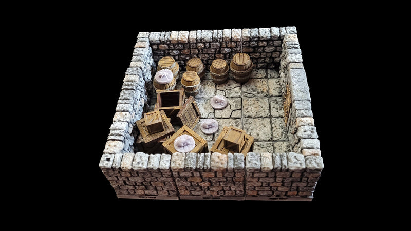 Dungeon Terrain Kit - The Storage Room - Complete sets of Minis and Tiles! Fat Dragon Games | TTRPG | Dungeons And Dragons, D&D, Pathfinder-2