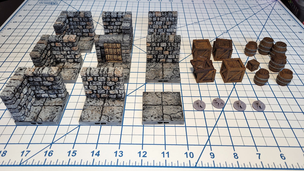 Dungeon Terrain Kit - The Storage Room - Complete sets of Minis and Tiles! Fat Dragon Games | TTRPG | Dungeons And Dragons, D&D, Pathfinder-5