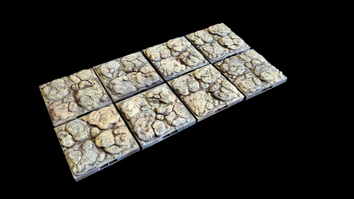 Magnetic Dungeon Tiles Starter Set - Cave Theme | Hand Painted | Fat Dragon Games | Tabletop Terrain | Dungeons And Dragons, D&D, Pathfinder-2