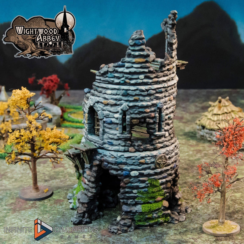 Ruined Rookery Tower - Whitewood Abbey Set | Diorama | DnD | Wargaming | Building | Village | Town - High Quality 3D Printed, 15mm 28mm 32mm-2