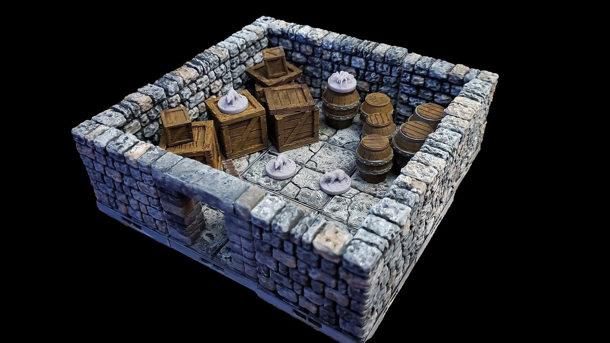 Dungeon Terrain Kit - The Storage Room - Complete sets of Minis and Tiles! Fat Dragon Games | TTRPG | Dungeons And Dragons, D&D, Pathfinder-1