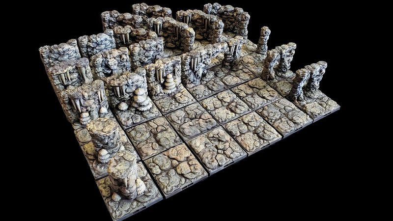 Magnetic Dungeon Tiles Starter Set - Cave Theme | Hand Painted | Fat Dragon Games | Tabletop Terrain | Dungeons And Dragons, D&D, Pathfinder-1