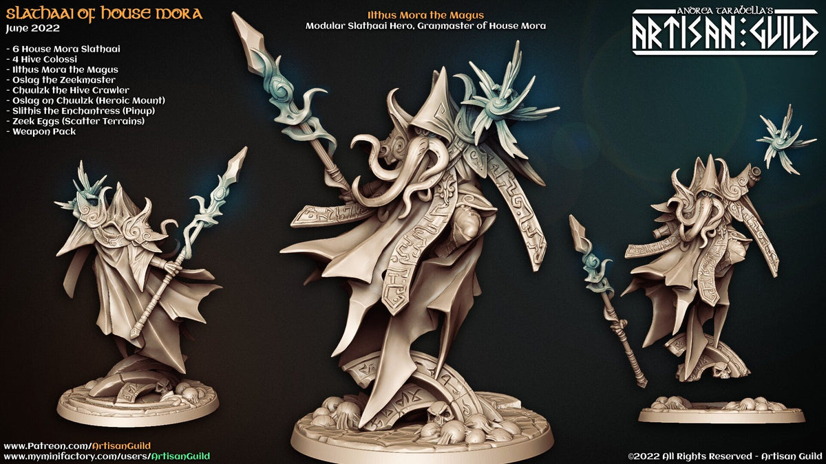 Ilthus Mora the Magus - Artisan Guild | Illithid | Mind Flayer | Monster | Fantasy | Sorcerer | Boss | Warlock | Hero | DnD | Pathfinder-1