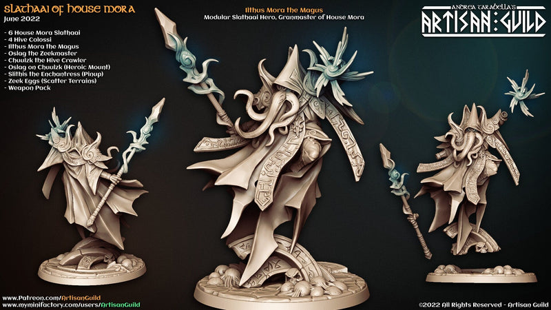 Ilthus Mora the Magus - Artisan Guild | Illithid | Mind Flayer | Monster | Fantasy | Sorcerer | Boss | Warlock | Hero | DnD | Pathfinder-1