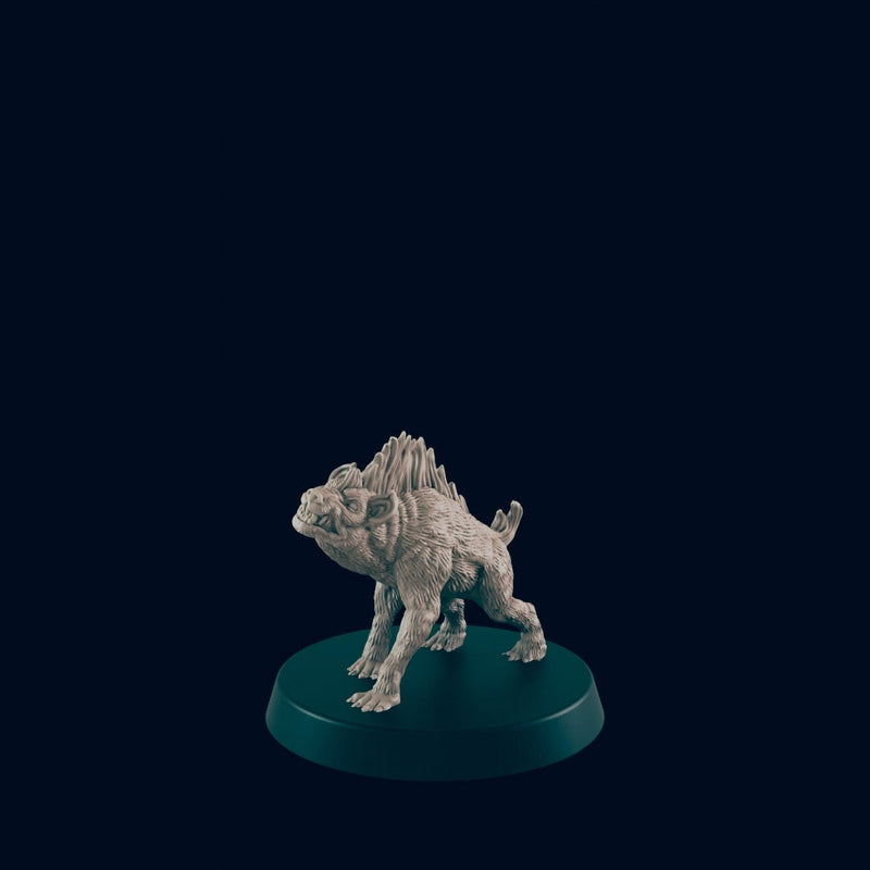 Gnoll Hunting Pack Mini Set - EC3D, DnD Monster | Archer, Melee 32mm | Pathfinder | Fantasy | Shaman | Wargaming | Frostgrave | Hyena | Set-3
