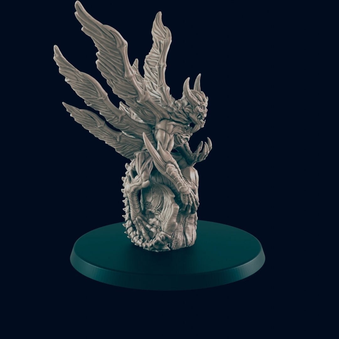 Bone Devil DnD Mini- EC3D, | Ghost | Monster| Demon | Undead | 32mm | Pathfinder | Large | Fantasy | Wargaming | Frostgrave | Boss-1