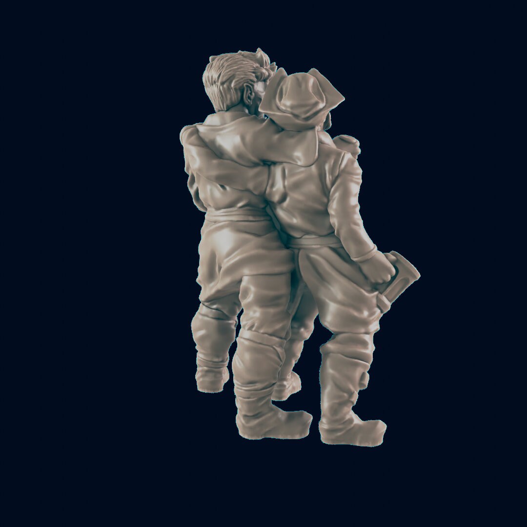 Pair of Drunks - EC3D | DnD | tavern | Villager | peasant | male | 32mm | Pathfinder | commoner | TTRPG | Wargaming-2