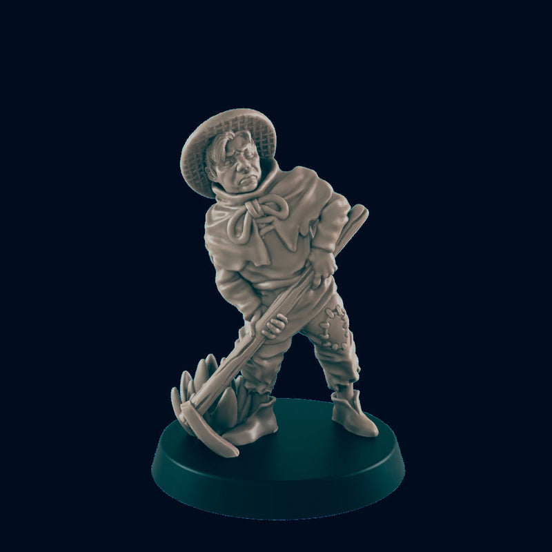 Human Farmer - EC3D | DnD | Farm | Villager | peasant | male | 32mm | Pathfinder | commoner | TTRPG | Wargaming-1