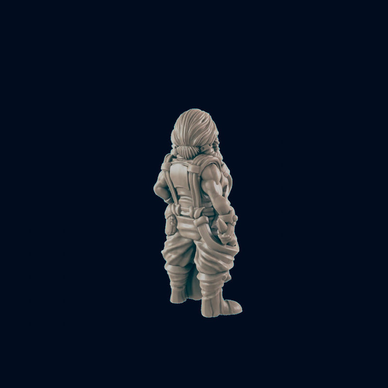 Dwarven Female Blacksmith - EC3D | DnD | Smithy | Villager | Merchant | Female | 32mm | Pathfinder | commoner | TTRPG | Wargaming-2