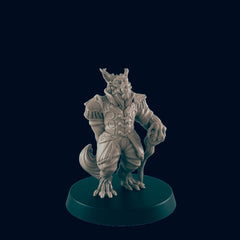 Catfolk Noble - EC3D | DnD | Tabaxi | Male | Villager | Merchant| Shopkeeper | 32mm | Pathfinder | commoner | TTRPG | Wargaming-1