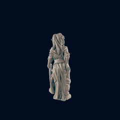 Elven Female Destitute - EC3D | DnD | Elf | Woman | Villager | Peasant | 32mm | Pathfinder | commoner | TTRPG | Wargaming | Beggar-2