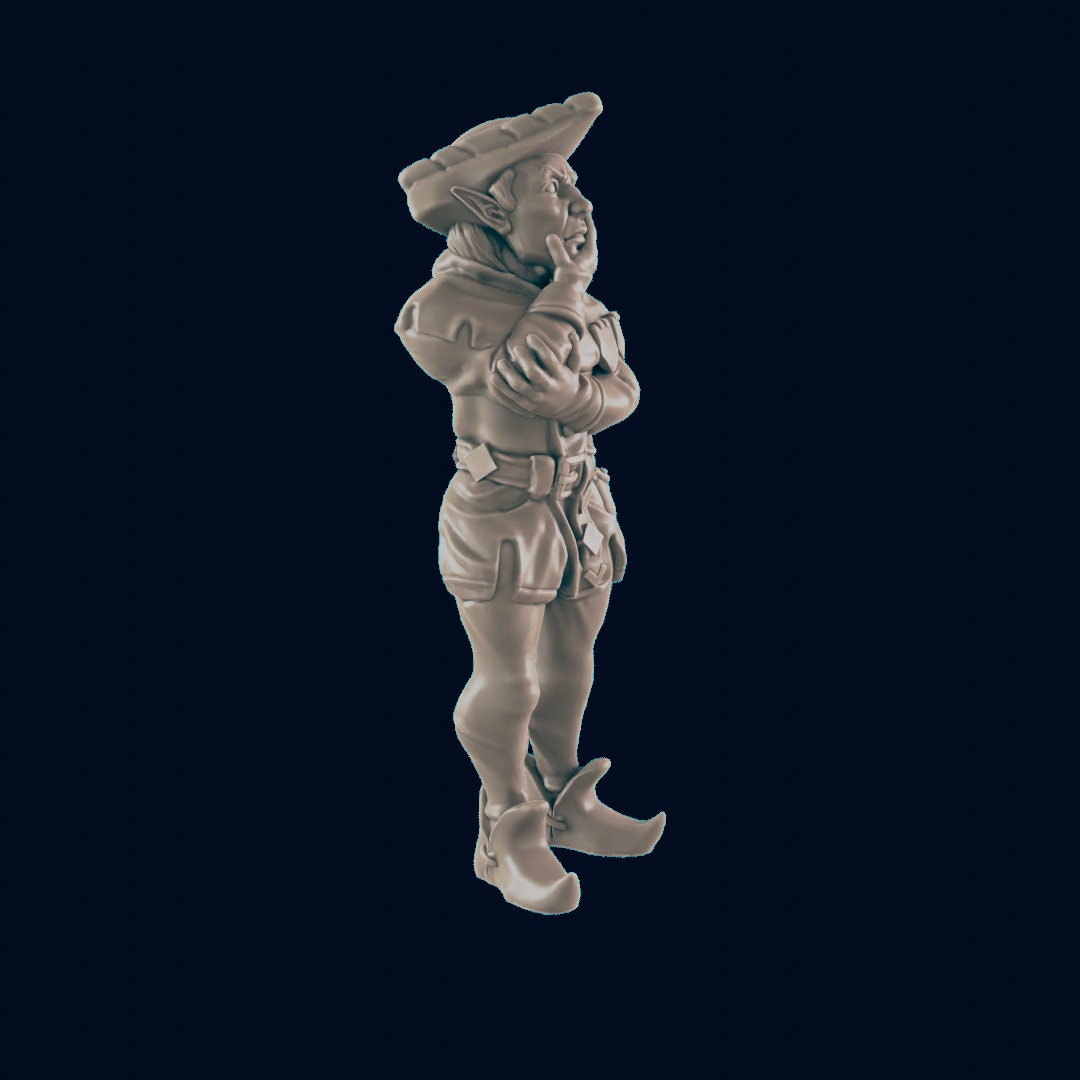 Elven Merchant - EC3D | DnD | Elf | Male | Villager | Shopkeeper | 32mm | Pathfinder | commoner | TTRPG | Wargaming | Inkeeper-3