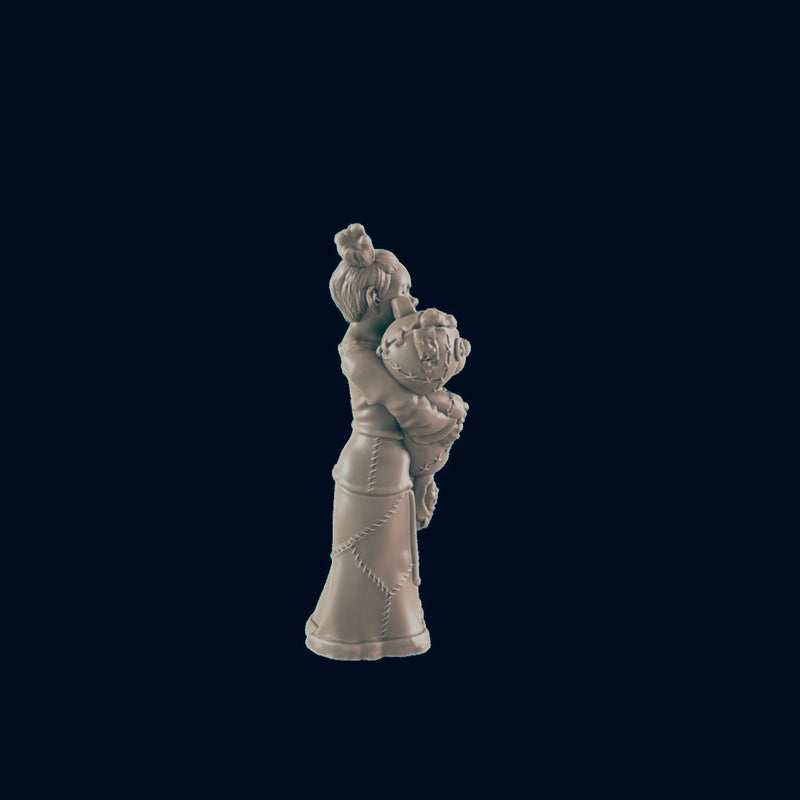 Evil Human Girl - EC3D | DnD | Child | Female | Villager | Peasant | 32mm | Pathfinder | commoner | TTRPG | Wargaming | Bully-2