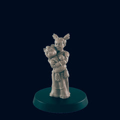 Evil Human Girl - EC3D | DnD | Child | Female | Villager | Peasant | 32mm | Pathfinder | commoner | TTRPG | Wargaming | Bully-1