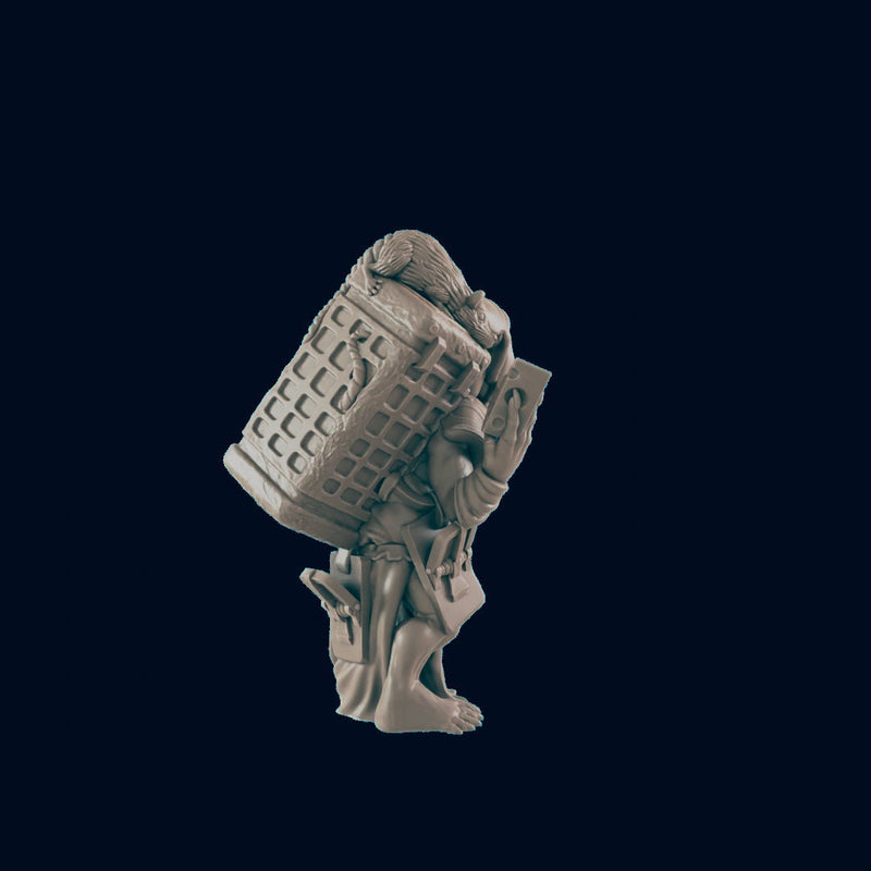 Goblin Rat Catcher - EC3D | DnD | Male | Monster | Villager | Peasant | 32mm | Pathfinder | commoner | TTRPG | Wargaming | Animal-2