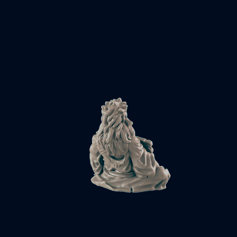 Human Begger with Sign - EC3D | DnD | Male | Peasant | Villager | Destitute | 32mm | Pathfinder | commoner | TTRPG | Wargaming-3