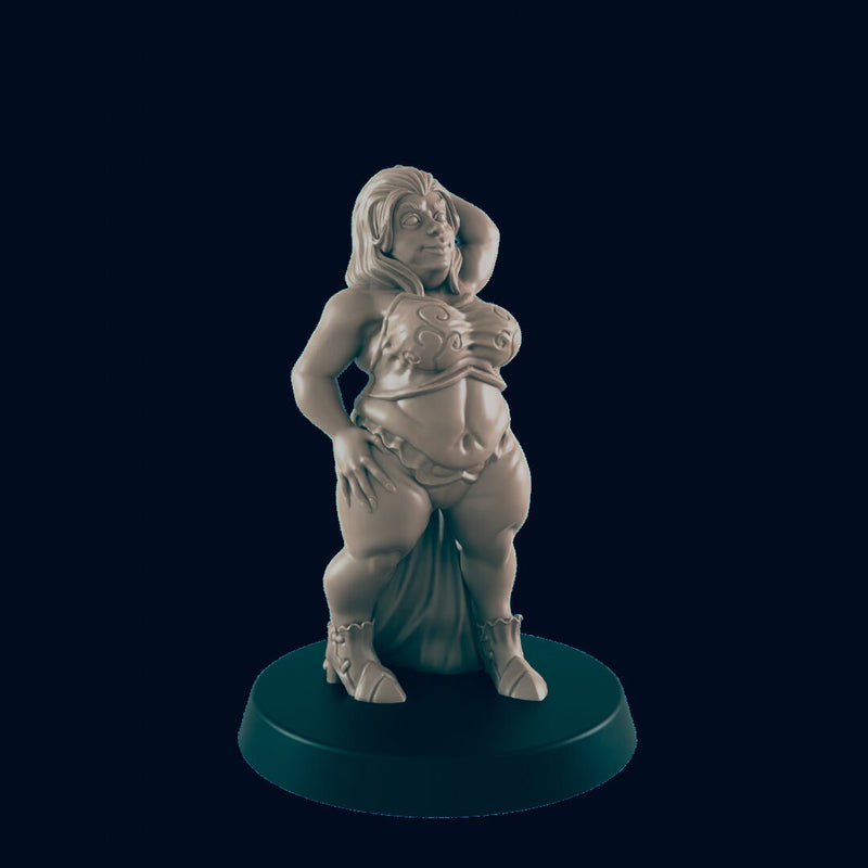 Human Female Courtesan - EC3D | DnD | Woman | Villager | Pinup | bard | 32mm | Pathfinder | commoner | TTRPG | Wargaming |-1