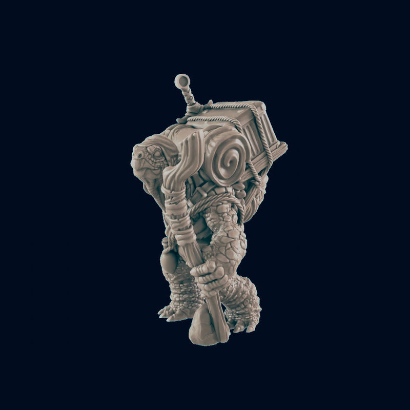 Turtlefolk Traveller - EC3D | DnD | Male | Villager | Tortle | Adventurer | 32mm | Pathfinder | commoner | TTRPG | Wargaming |-2