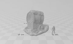 Broken Snowy Wagon - EC3D | DnD | Tabletop Terrain | Snow | Scatter Scenery | 32mm | Pathfinder | Frostgrave | TTRPG | Wargaming-2