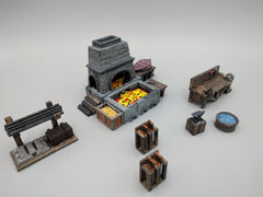 Blacksmith and Forge Scatter - Heroes Hoard | DnD | Tabletop Terrain | Medieval | Scenery | 32mm | Pathfinder | TTRPG | Wargaming-3