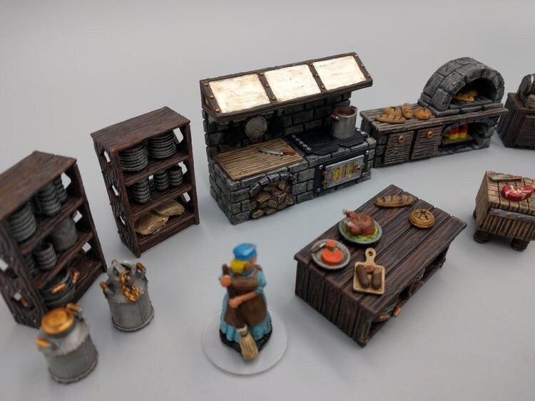Inn and Tavern Scatter Set 2 - Kitchen - Heroes Hoard | DnD | Tabletop Terrain | Medieval | 32mm | Pathfinder | TTRPG | Wargaming-3