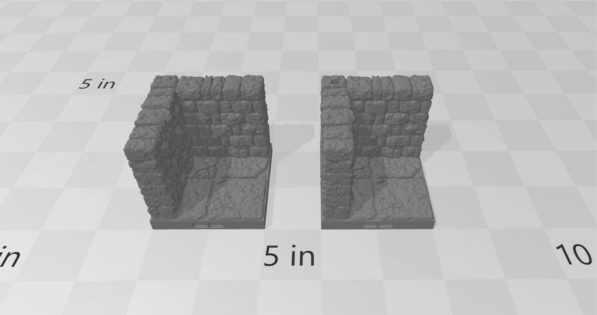 Dungeon Style Walls - DnD 5E, Pathfinder 2E - DragonLock Fat Dragon Games, Tabletop Terrain | 1"/28mm Scale | Dungeon Tiles | Accessories-3