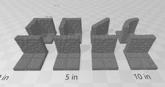 Dungeon Style Walls - DnD 5E, Pathfinder 2E - DragonLock Fat Dragon Games, Tabletop Terrain | 1"/28mm Scale | Dungeon Tiles | Accessories-1