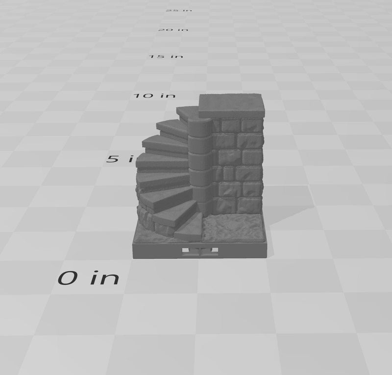 Dungeon Style Stairs Tiles - DnD 5E, Pathfinder 2E - Dungeon Tiles, DragonLock, Fat Dragon Games, Terrain | 1" / 28mm Scale | Accessories-2