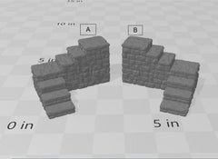 Dungeon Style Stairs Tiles - DnD 5E, Pathfinder 2E - Dungeon Tiles, DragonLock, Fat Dragon Games, Terrain | 1" / 28mm Scale | Accessories-5