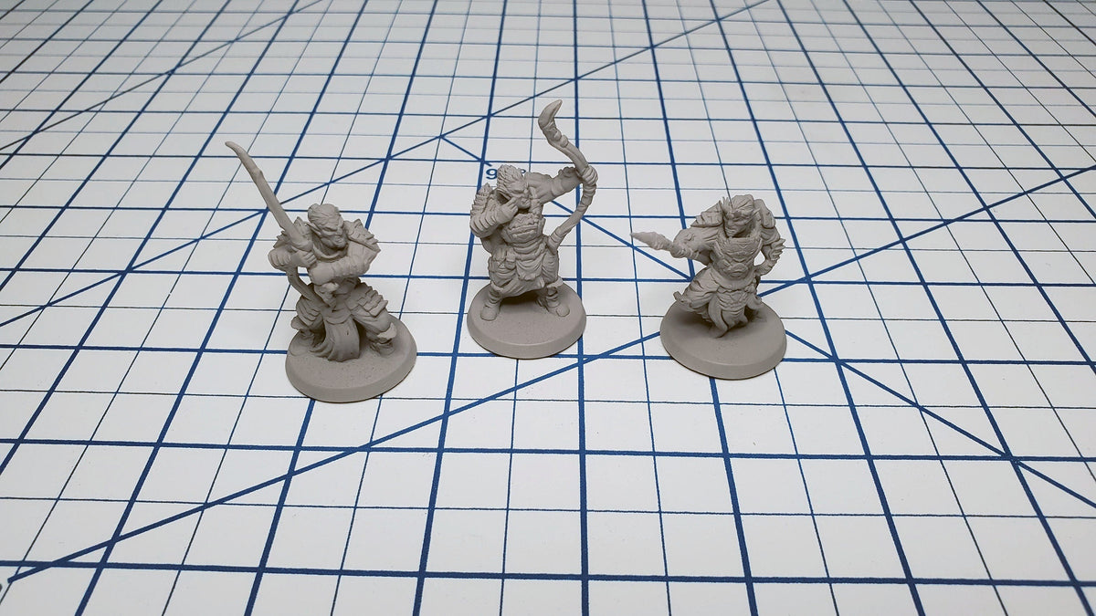 3 Orc Warrior Mini Pack - EC3D | DnD | Fighter | Bandit | Male | Female | 32mm | Pathfinder | commoner | TTRPG | Wargaming | Ranger