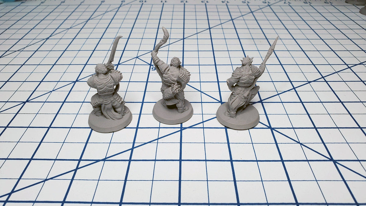 3 Orc Warrior Mini Pack - EC3D | DnD | Fighter | Bandit | Male | Female | 32mm | Pathfinder | commoner | TTRPG | Wargaming | Ranger-2
