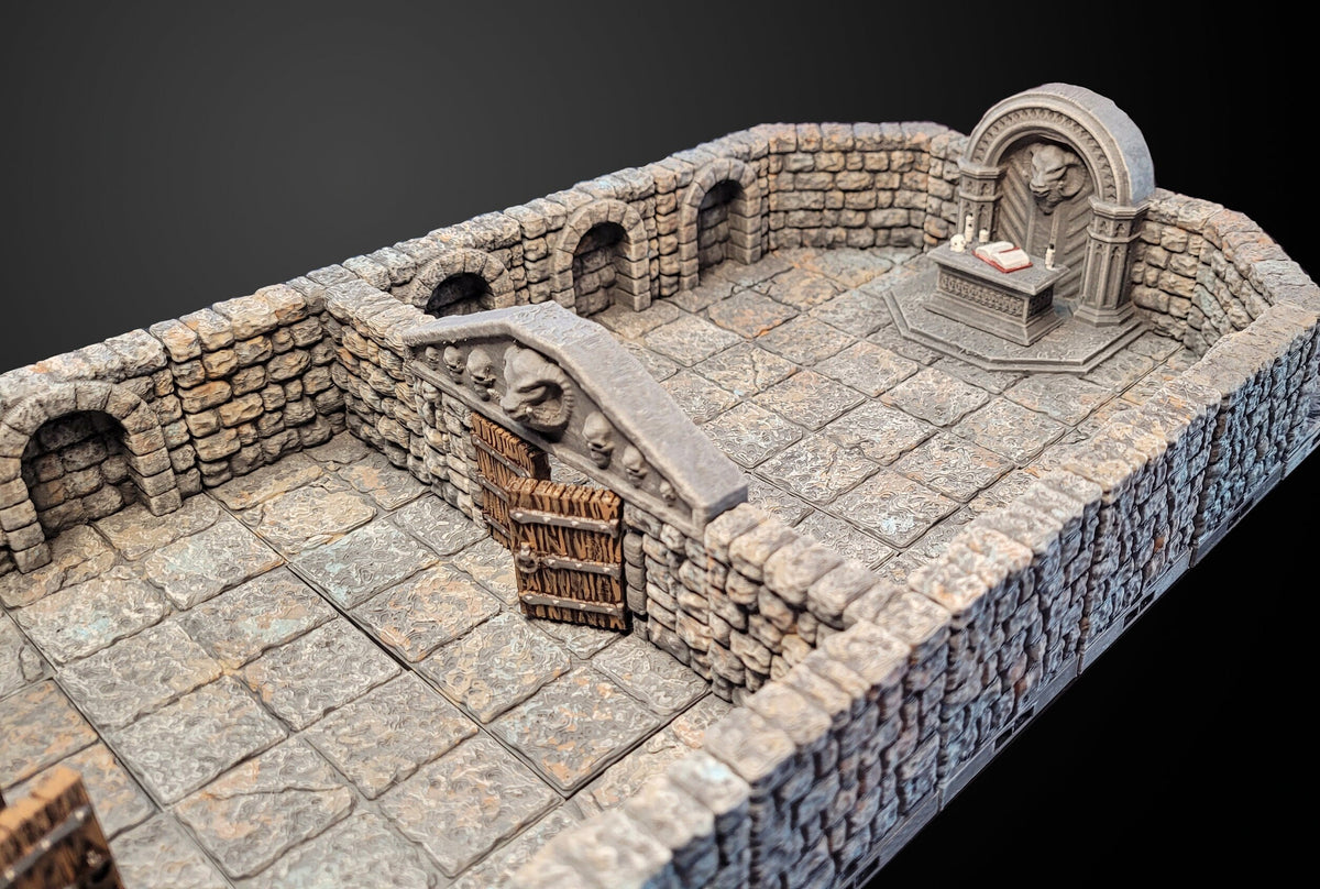MAGNETIC Dungeon Tiles Encounter - The Altar | Painted Tabletop Terrain | Dungeons And Dragons, D&D, Pathfinder, Wargaming, Dragonlock DnD-2