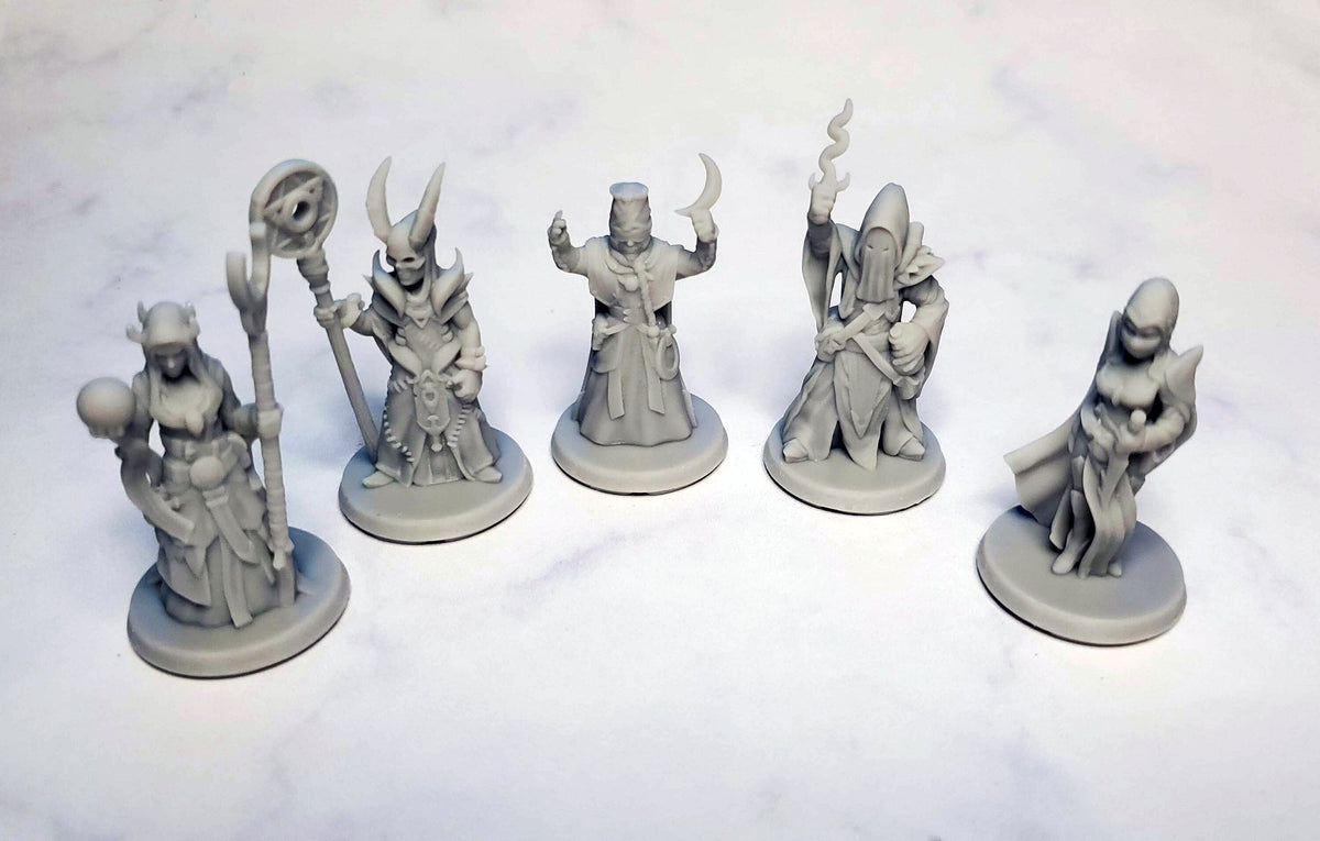 The Cult Encounter dnd mini set - EC3D | Pathfinder 2E | Ghost | Kobold | Cultist | Azer | Banshee | 32mm 28mm | TTRPG | Wargaming | Pack-3