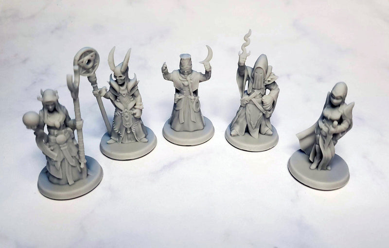 The Cult Encounter dnd mini set - EC3D | Pathfinder 2E | Ghost | Kobold | Cultist | Azer | Banshee | 32mm 28mm | TTRPG | Wargaming | Pack-3