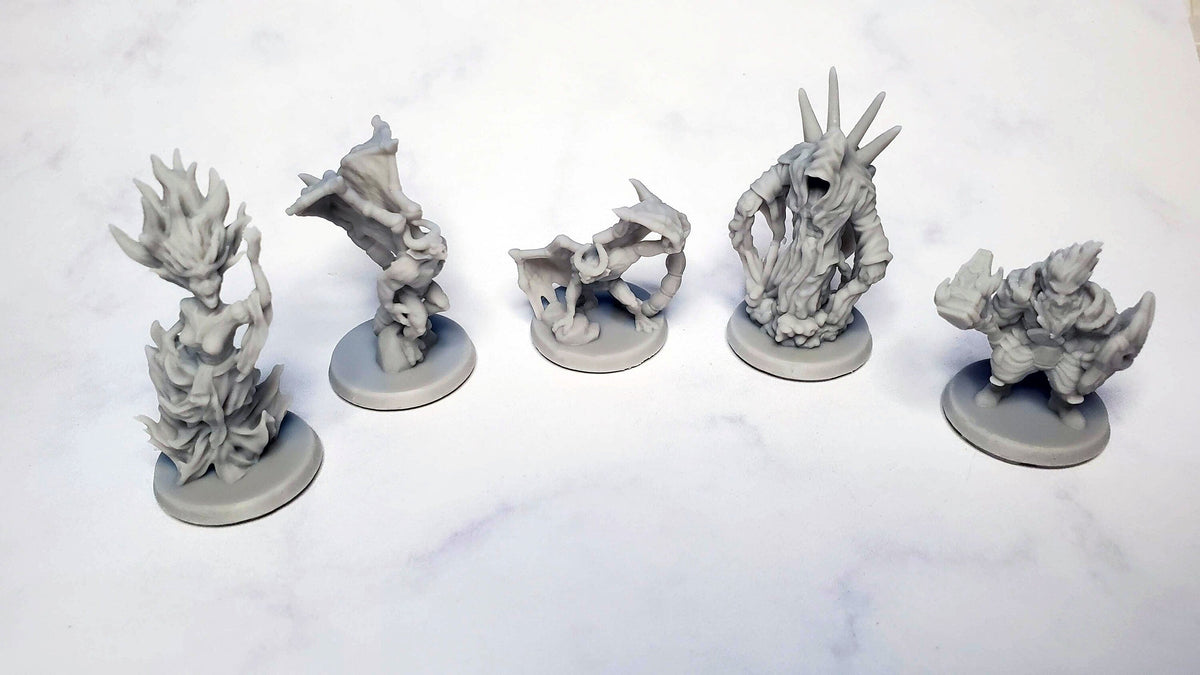 The Cult Encounter dnd mini set - EC3D | Pathfinder 2E | Ghost | Kobold | Cultist | Azer | Banshee | 32mm 28mm | TTRPG | Wargaming | Pack-2