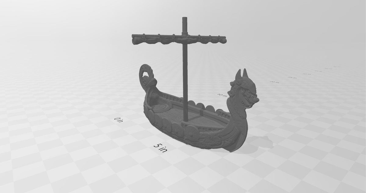 The Longship - Wilds of Wintertide - Heroes Hoard, DnD, Tabletop Terrain, Scatter Scenery, boat, ship, 32mm 28mm | Pathfinder 2E-6