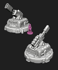 Coil Gun - Ignis Quadrant - EC3D, Infinity, Legion, Sci-fi, Scifi, Cyberpunk, tabletop terrain, Scatter Scenery | 32mm,-2
