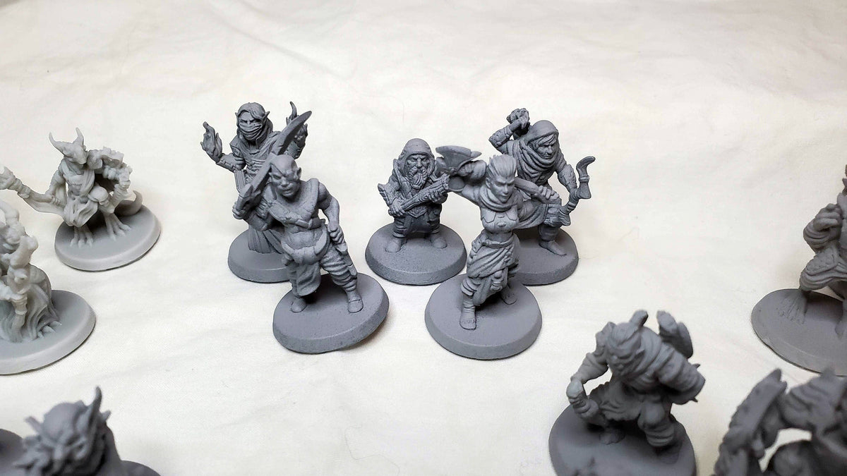 dnd essential Monster Mini Pack 2 - 22 Miniatures! - EC3D, Pathfinder 2E, Kobold, Orc, Gnoll, Bandit, Goblin | 32mm | TTRPG | Wargaming-7