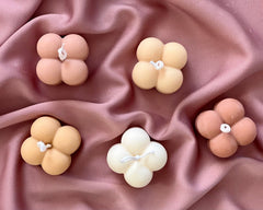Mini Soy Bubble Candle Set | Unscented Home Decor, Wedding Favors-2