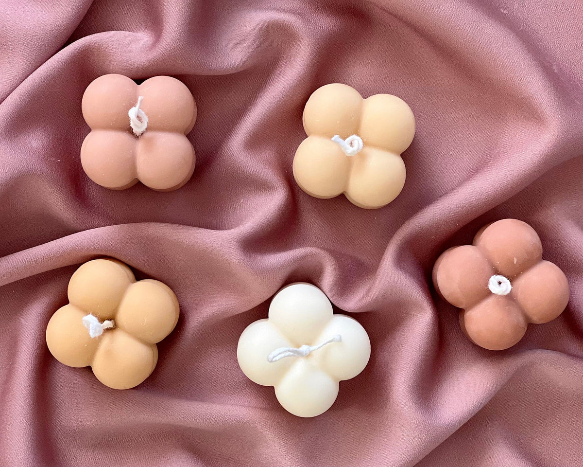 Mini Soy Bubble Candle Set | Unscented Home Decor, Wedding Favors-2