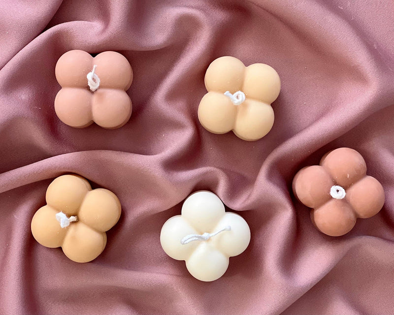 Mini Soy Bubble Candle Set | Unscented Home Decor, Wedding Favors-2